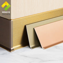 Load image into Gallery viewer, Customized Waterproof Aluminum Baseboard Panel Covers Kitchen Cabinet Plinth Skirting Board现代复古轻奢风7色防水铝踢脚板 超薄不积灰厨柜装饰条底座金属铝踢脚线40 60 80 mm 10cm 网红踢脚线
