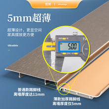 Load image into Gallery viewer, aluminium alloy skirting line 铝合金卡扣踢脚线黑钛金属46mm 6cm 8厘米 10cm免打玻璃胶卡扣款地角墙角装饰线
