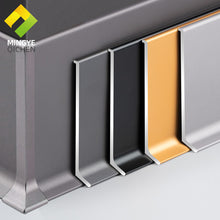 Load image into Gallery viewer, Customized Waterproof Aluminum Baseboard Panel Covers Kitchen Cabinet Plinth Skirting Board现代复古轻奢风7色防水铝踢脚板 超薄不积灰厨柜装饰条底座金属铝踢脚线40 60 80 mm 10cm 网红踢脚线
