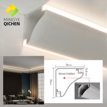 Load image into Gallery viewer, Home decoration without ceiling linear strip aluminum reflective groove line light wall wash lighting shell 铝合金免吊顶灯槽
