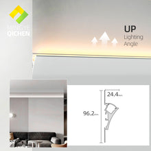 Load image into Gallery viewer, Home decoration without ceiling linear strip aluminum reflective groove line light wall wash lighting shell 铝合金免吊顶灯槽
